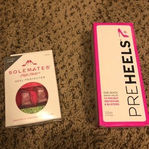 Brand new PREHEELS spray and 1 pair EUC Solemates